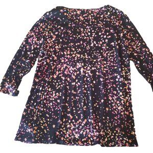 Susan Graver Multi-Color Liquid Knit Top, Size Large